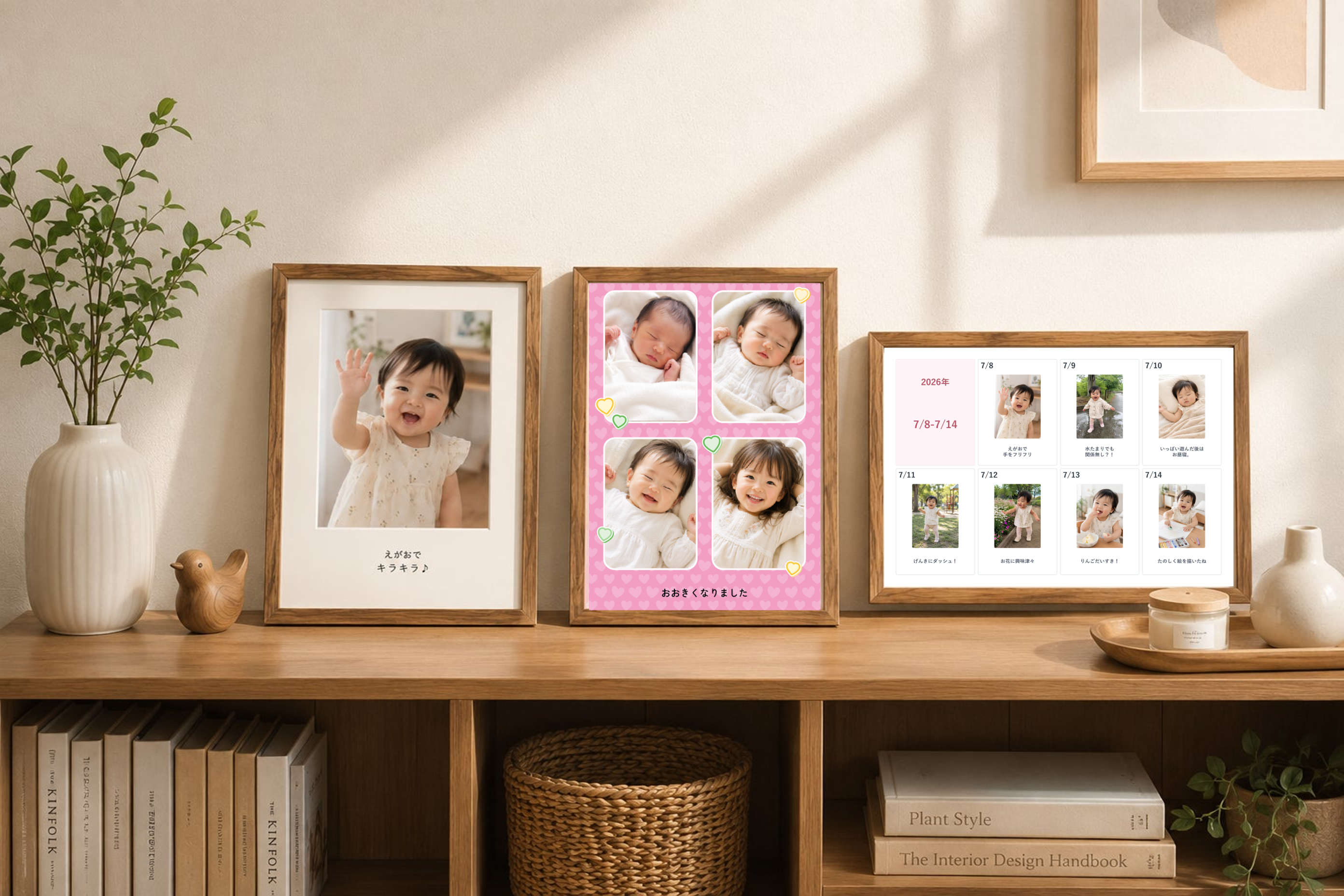 ぱしゃ日記で写真とコメントを記録するイメージ