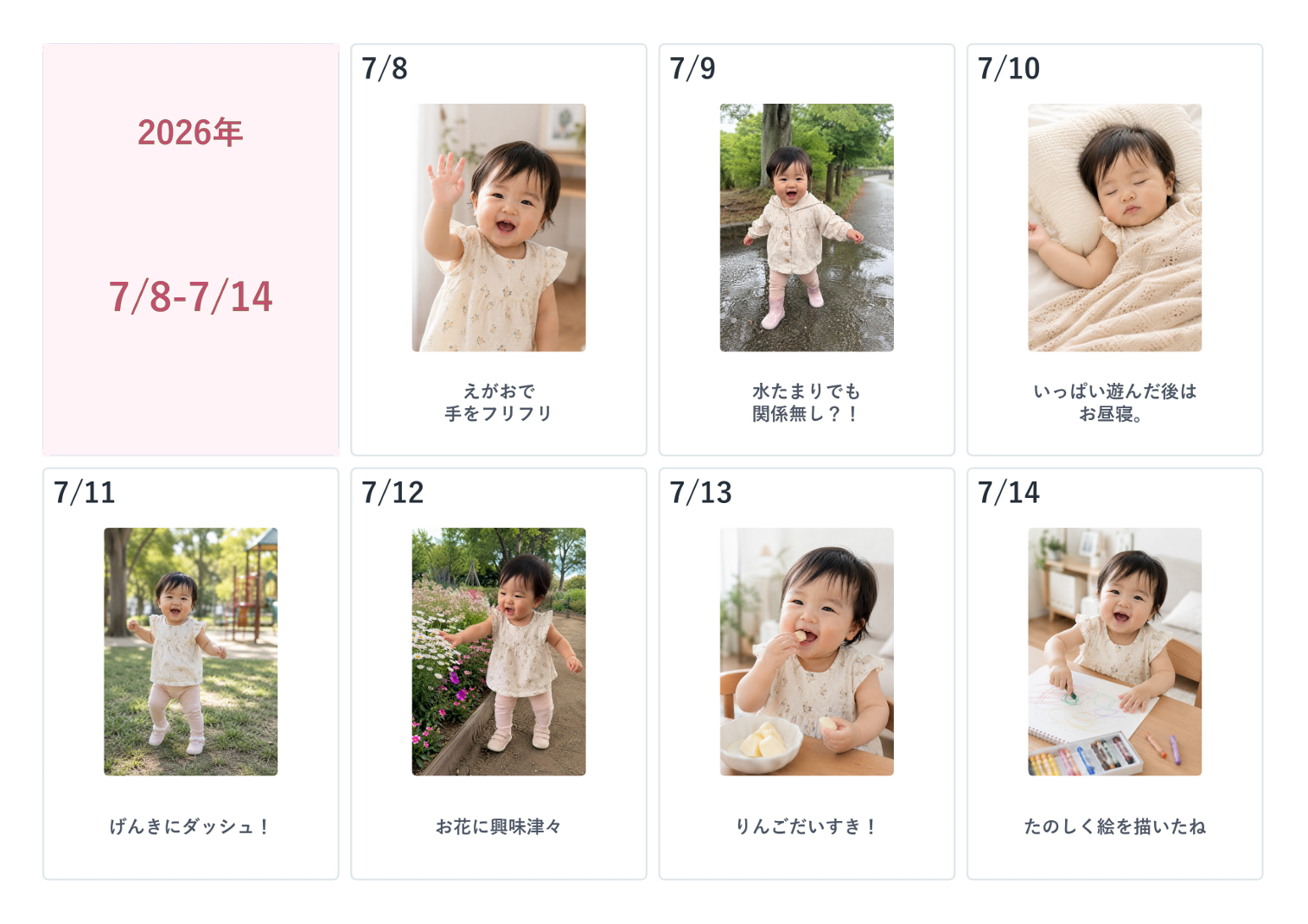 週ごと印刷の完成イメージ
